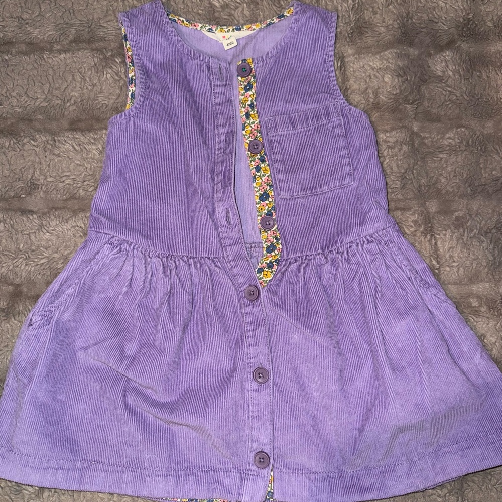 Mini Boden Purple Corduroy Dress